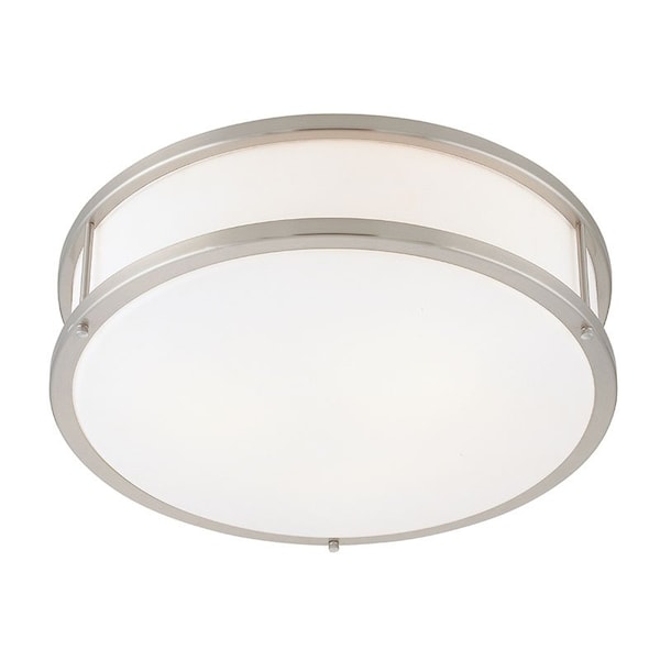 Access Lighting Conga, Flush Mount, Brushed Steel Finish, Opal Glass 50080-BS/OPL - main